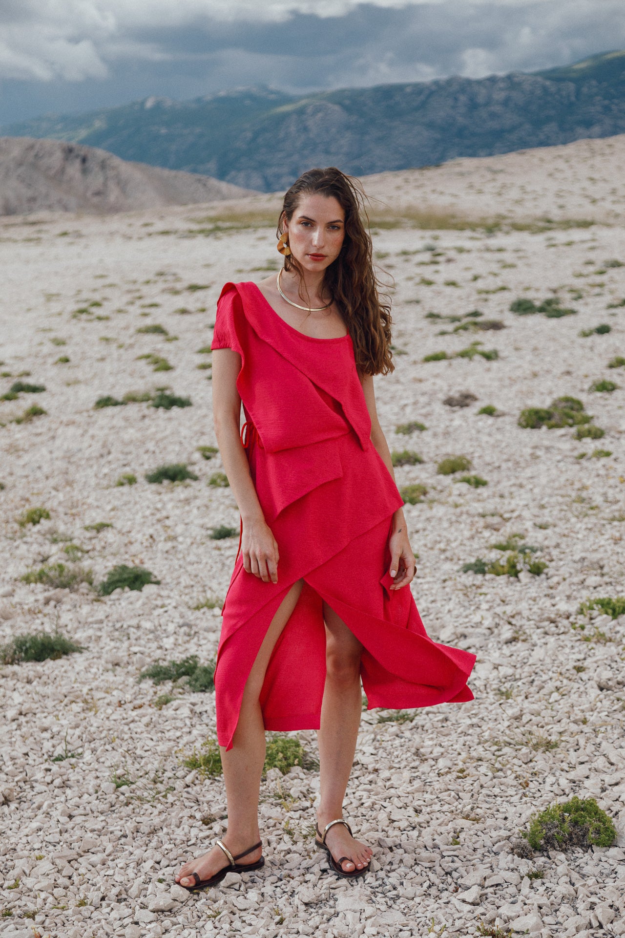 *COSMOS Fuchsia Dress