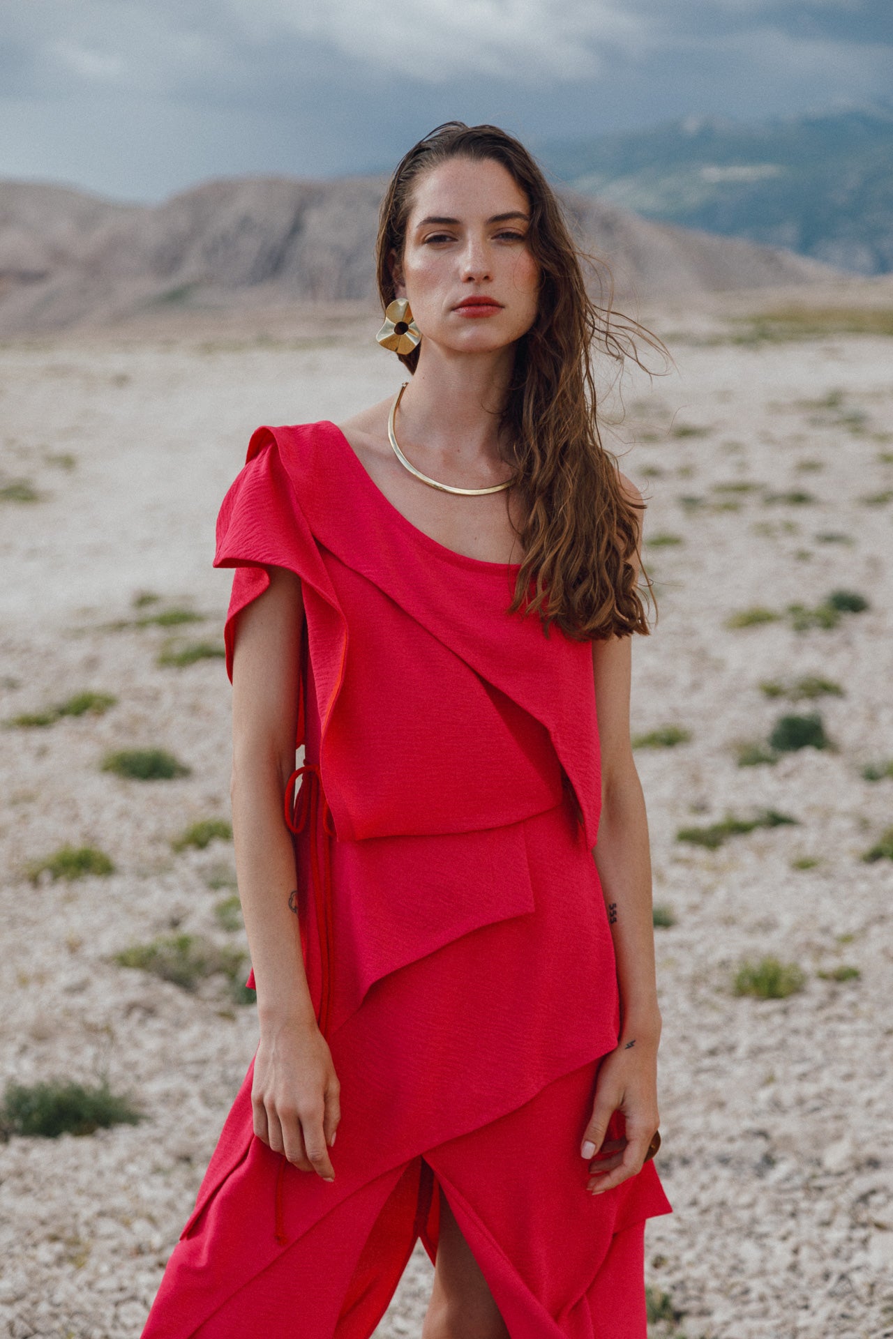 *COSMOS Fuchsia Dress